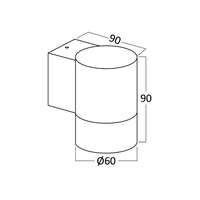 Zidna rozetna siva 1xGU10-IP44 - Slika 4