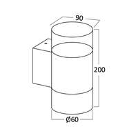 Zidna rozetna siva 2xGU10-IP44 - Slika 4