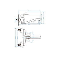 Zidna slavina za lavabo DUNAV - Slika 3