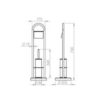 Četka za WC šolju + držač classic LINNI - Slika 4